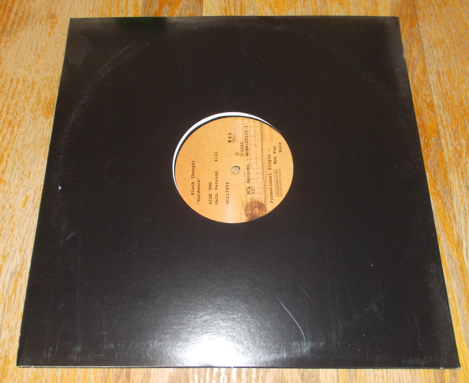 Black Thought of the Roots Hardware Promo 12" Vinyl Record Single 33RPM 2000 - Image 3