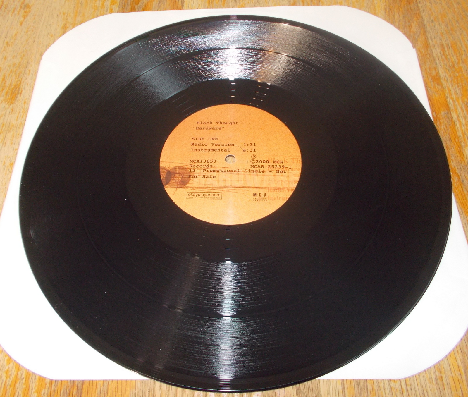 Black Thought of the Roots Hardware Promo 12" Vinyl Record Single 33RPM 2000 - Image 5