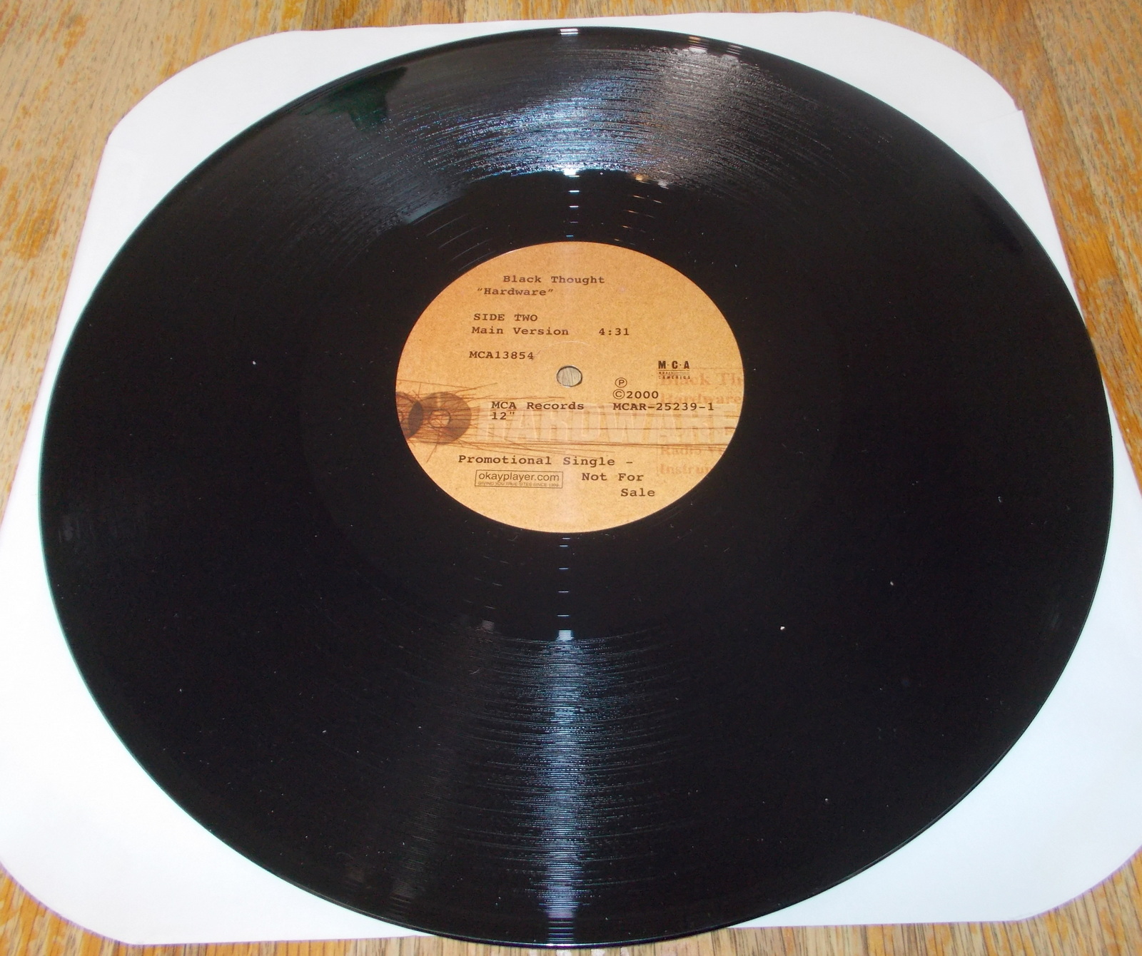 Black Thought of the Roots Hardware Promo 12" Vinyl Record Single 33RPM 2000 - Image 7