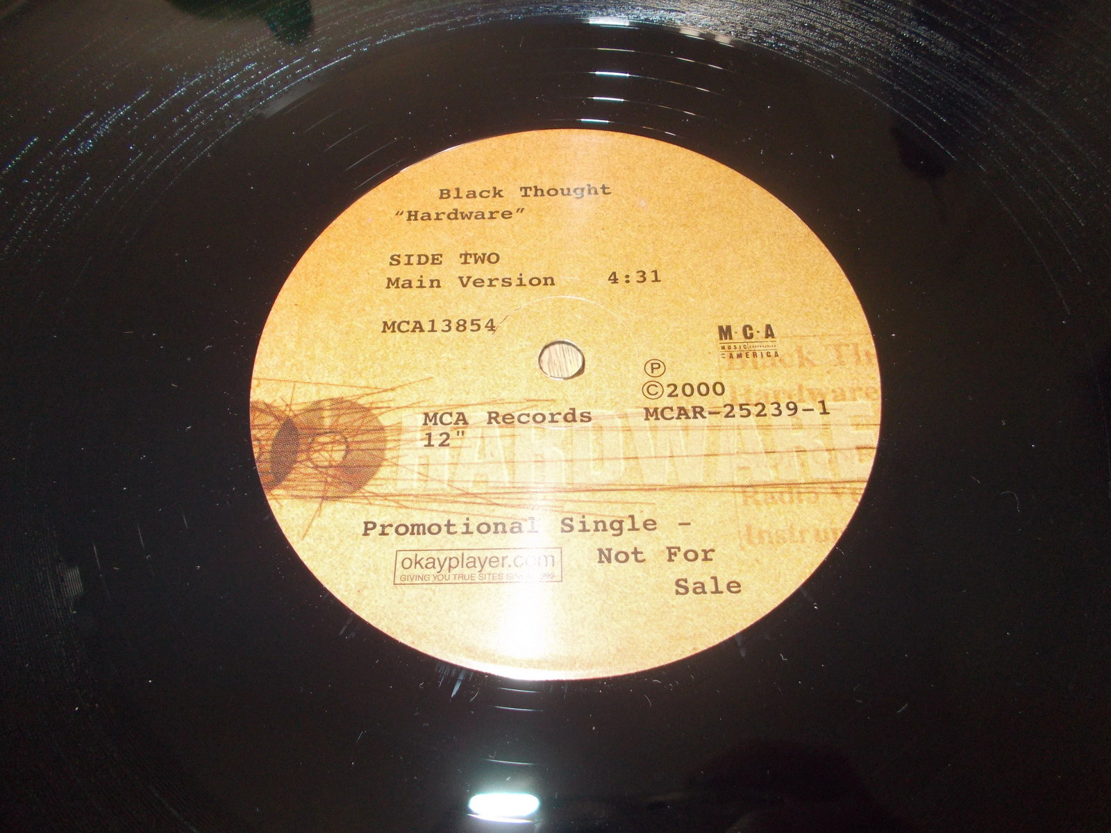 Black Thought of the Roots Hardware Promo 12" Vinyl Record Single 33RPM 2000 - Image 8