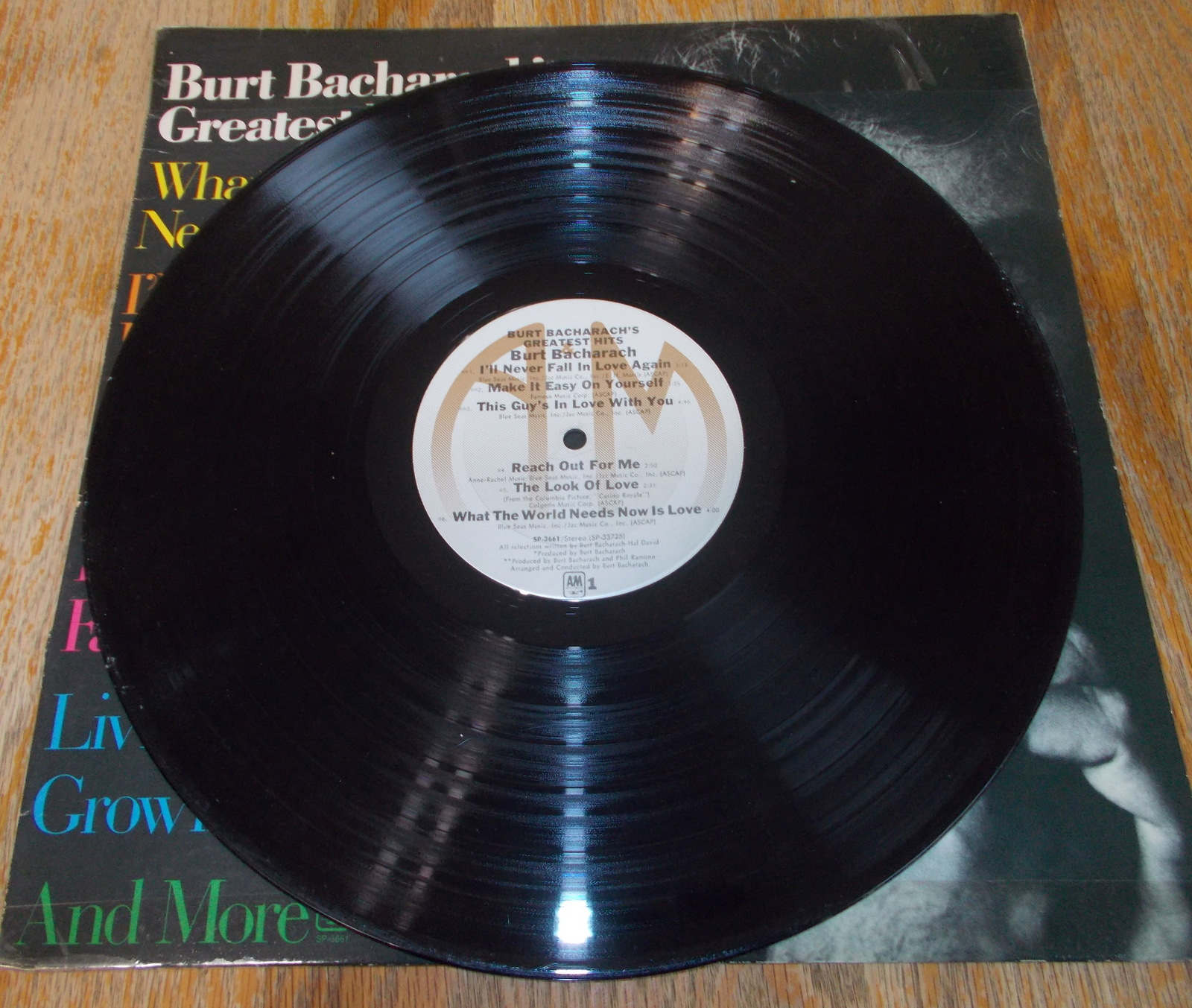 Burt Bacharach's Greatest Hits 12" Vinyl Pop Vocal Record 33RPM 1973 A&M SP-3661 - Image 5