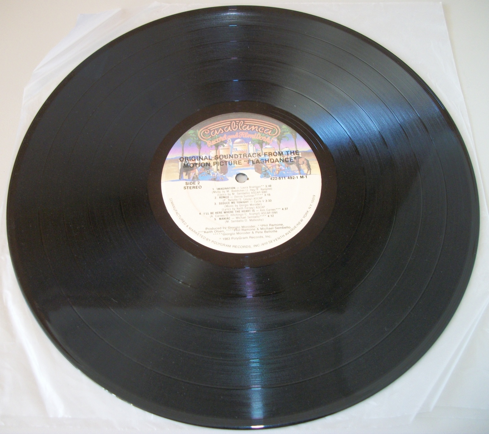 Flashdance Soundtrack 12" Vinyl Pop Record 33RPM 1983 PolyGram 811492-1 M-1 Cara - Image 9