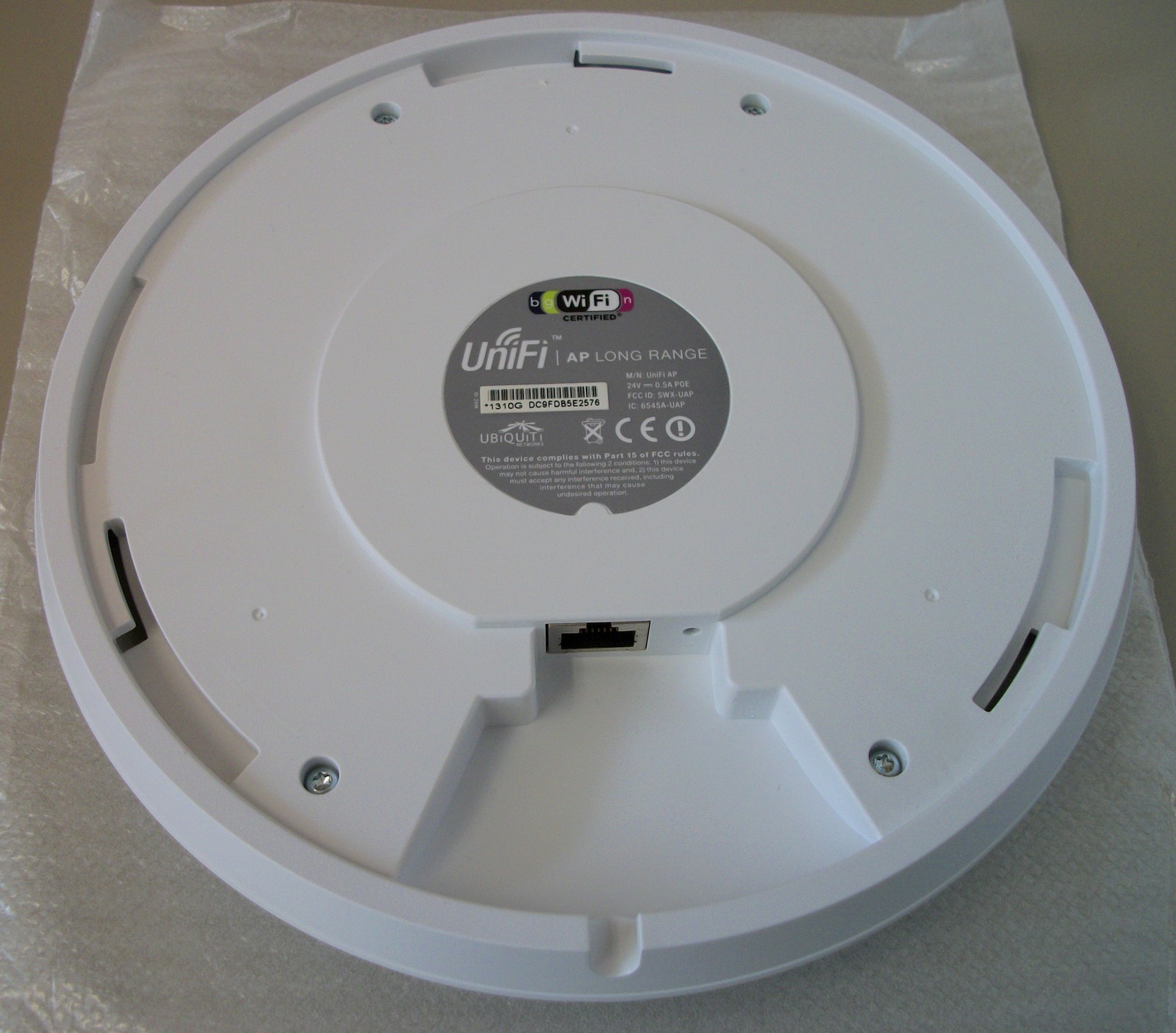 Ubiquiti UniFi UAP-LR PoE 802.11n Long Range Wireless Access Point w/ Injector PARTS / REPAIR - Image 3