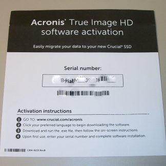 Acronis True Image HD Image Backup Software For Crucial Short Serial Number
