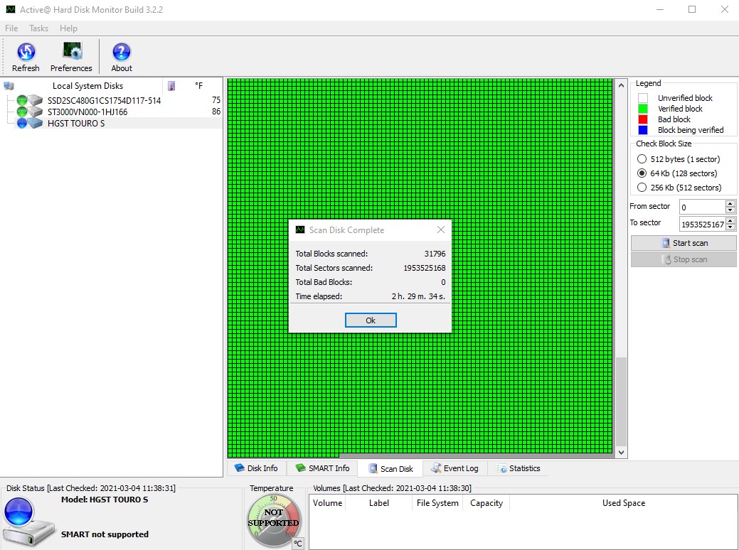 Hitachi HGST Touro S 1000GB 1TB 2.5" External Portable USB 3.0 Hard Disk Drive - Image 3