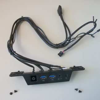 Black Front I/O IO Panel USB 3.0 LED Audio Power Switch for Corsair iCUE 465X RGB