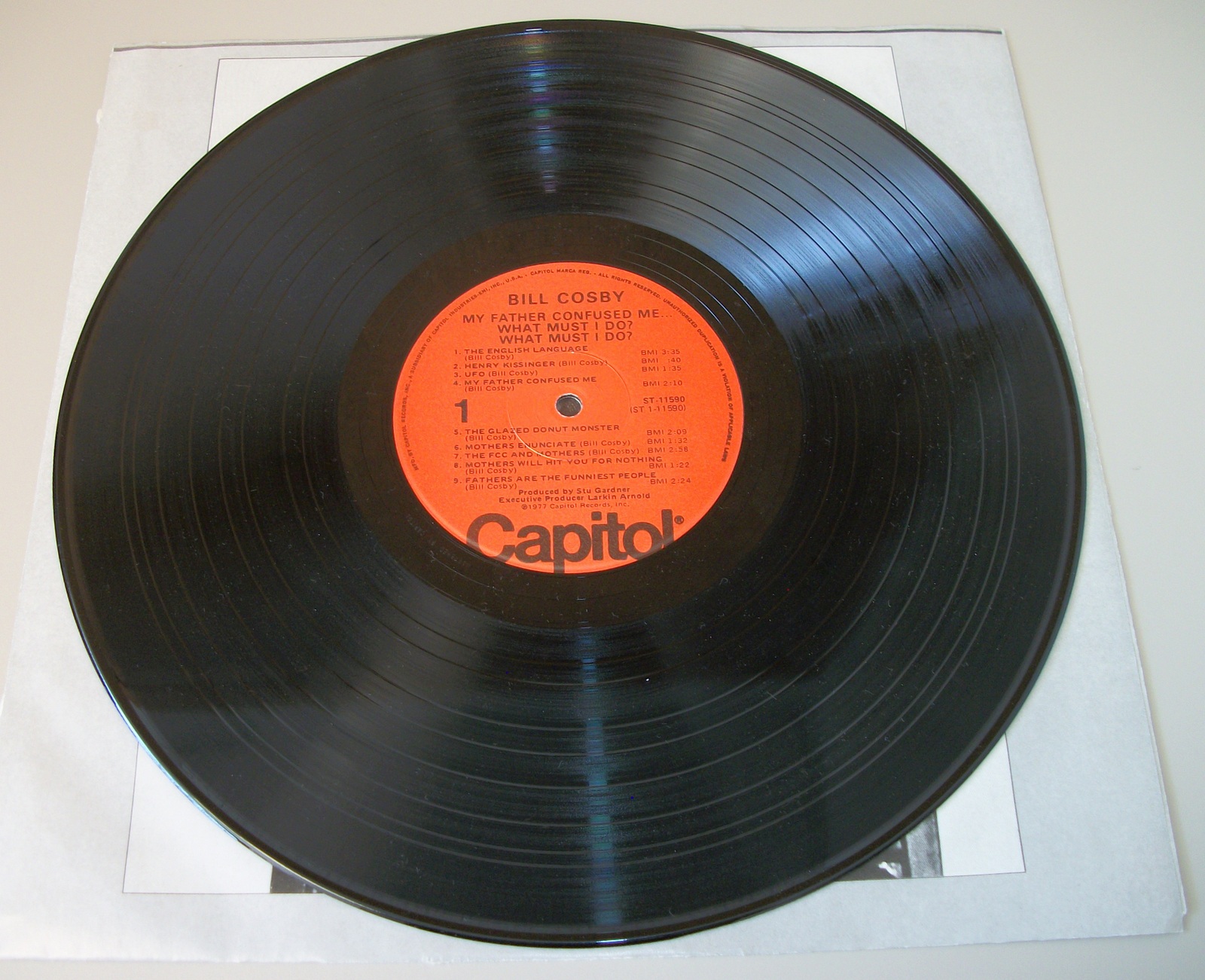 Bill Cosby My Father Confused Me Comedy Vinyl Record 12" 33RPM Capitol 1977 - Image 7