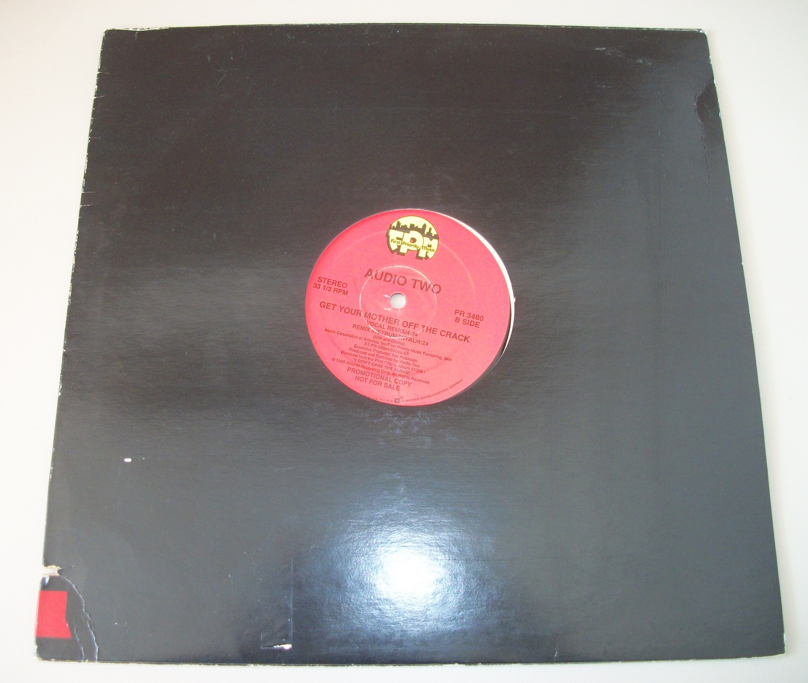 Audio Two I Get The Papers Promo Vinyl Record 12" 33RPM Atlantic 1990 Hip-Hop - Image 2