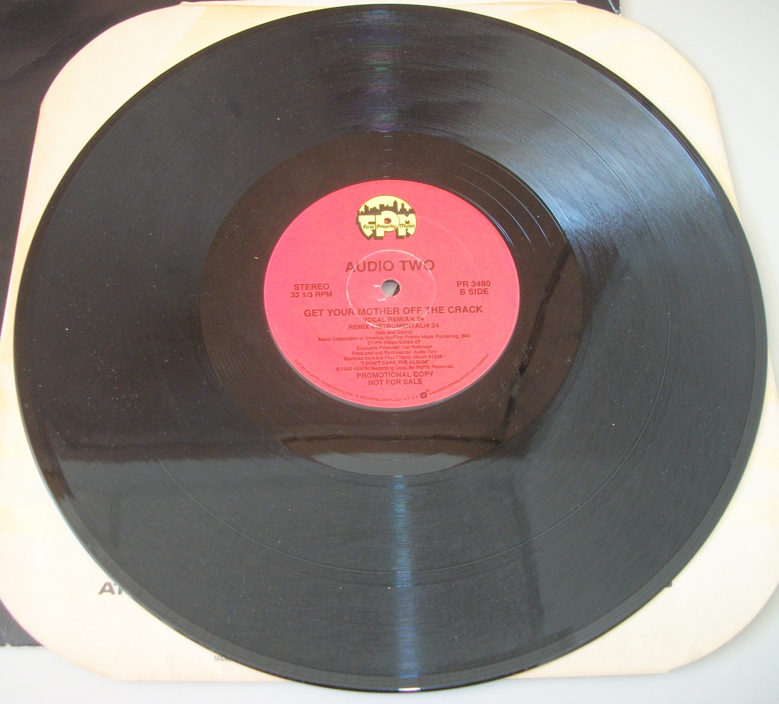 Audio Two I Get The Papers Promo Vinyl Record 12" 33RPM Atlantic 1990 Hip-Hop - Image 6
