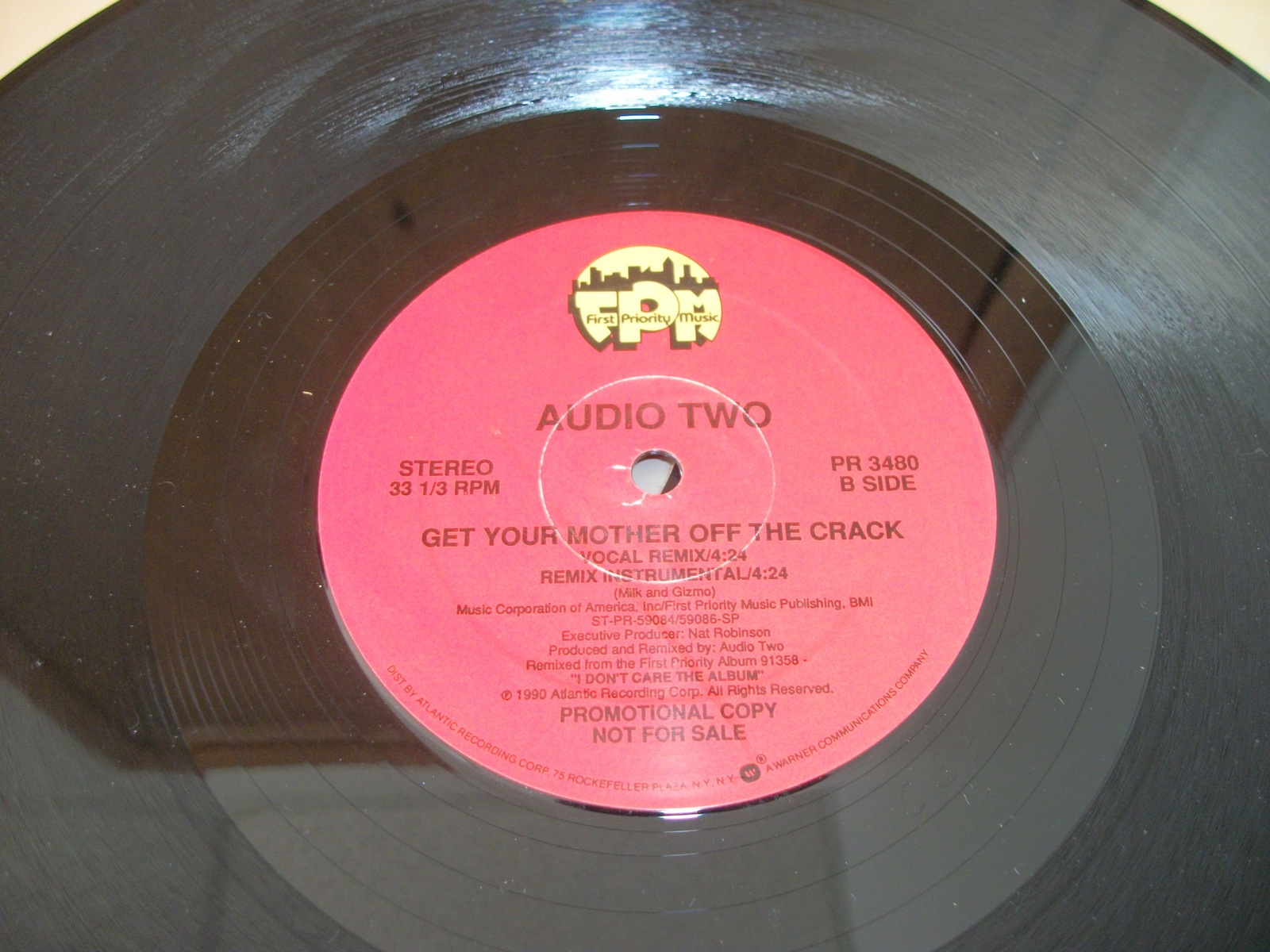 Audio Two I Get The Papers Promo Vinyl Record 12" 33RPM Atlantic 1990 Hip-Hop - Image 7