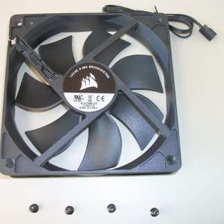 Black 120 x 25 mm Case Fan For Corsair Carbide 100R PC Cases A1225M12S w/ Screws