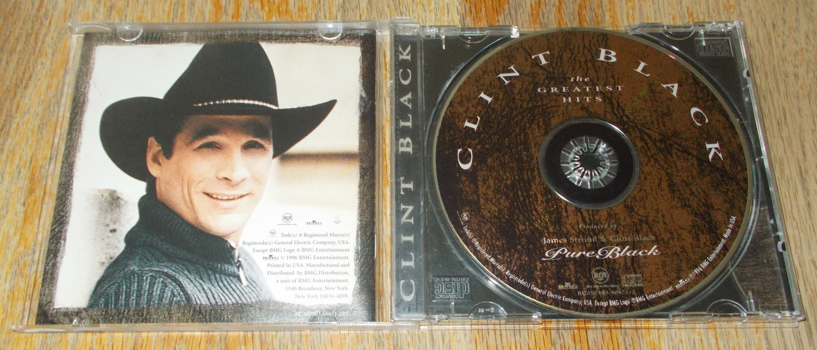 Clint Black Pure Black Greatest Hits Country Music CD, Case, Artwork BMG 1996 - Image 4