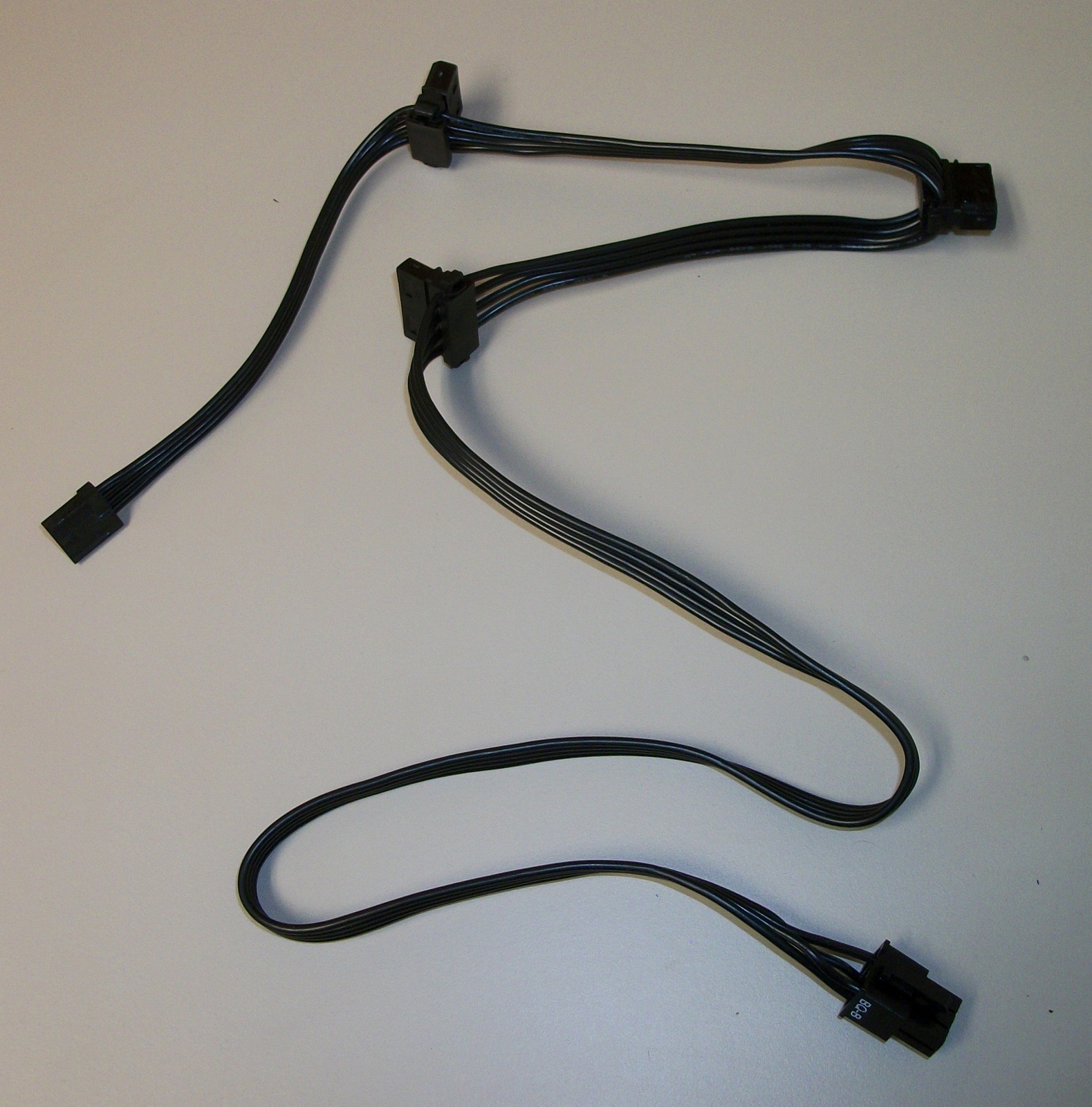 3 x Molex, 1 x Floppy Plugs Modular Power Cable for EVGA 600BQ Power Supply 34" - Image 4