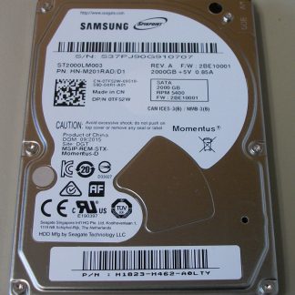 Samsung 2TB 2000GB Laptop 9.5mm 2.5" SATA Hard Disk Drive ST2000LM003 09/2015