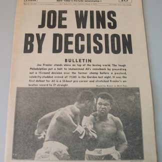 New York Daily News 9 March 1971 Mohammad Ali Joe Frasier My Lai Apollo 14 More