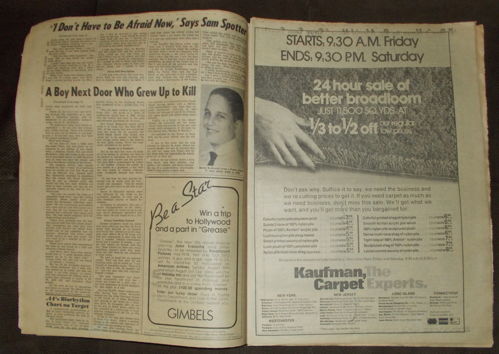 New York Daily News 12 August 1977 Son of Sam David Berkowitz Pele Space Shuttle - Image 6