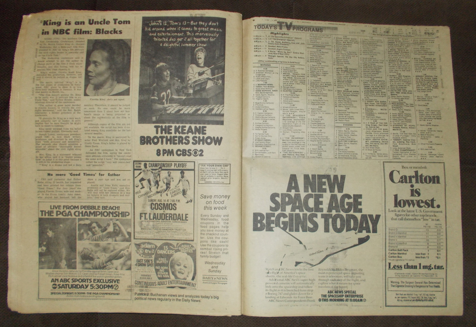 New York Daily News 12 August 1977 Son of Sam David Berkowitz Pele Space Shuttle - Image 11