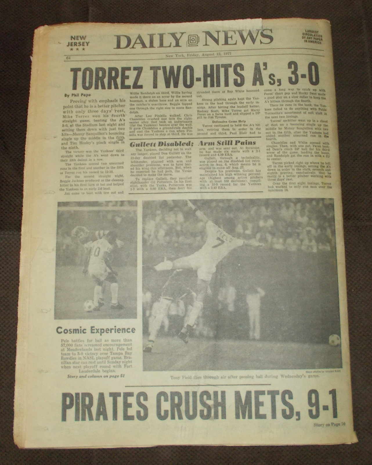 New York Daily News 12 August 1977 Son of Sam David Berkowitz Pele Space Shuttle - Image 12