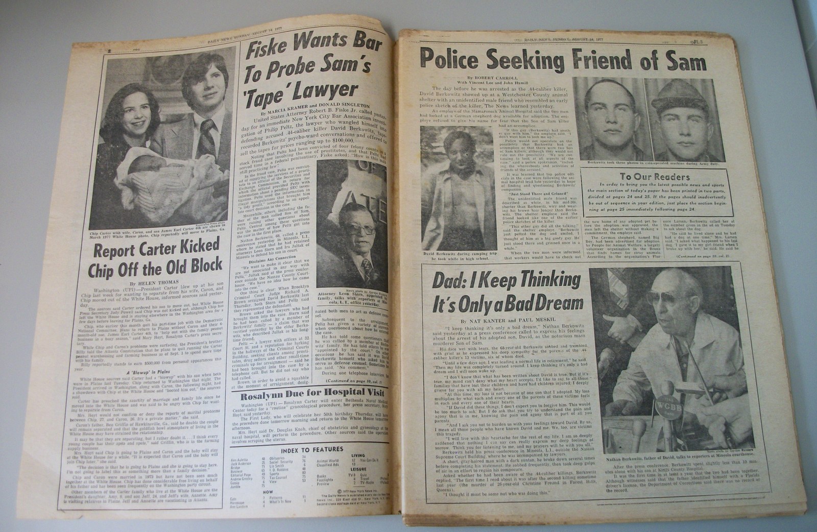 New York Daily News 14 August 1977 Son of Sam David Berkowitz Ali vs. Shavers Ad - Image 4