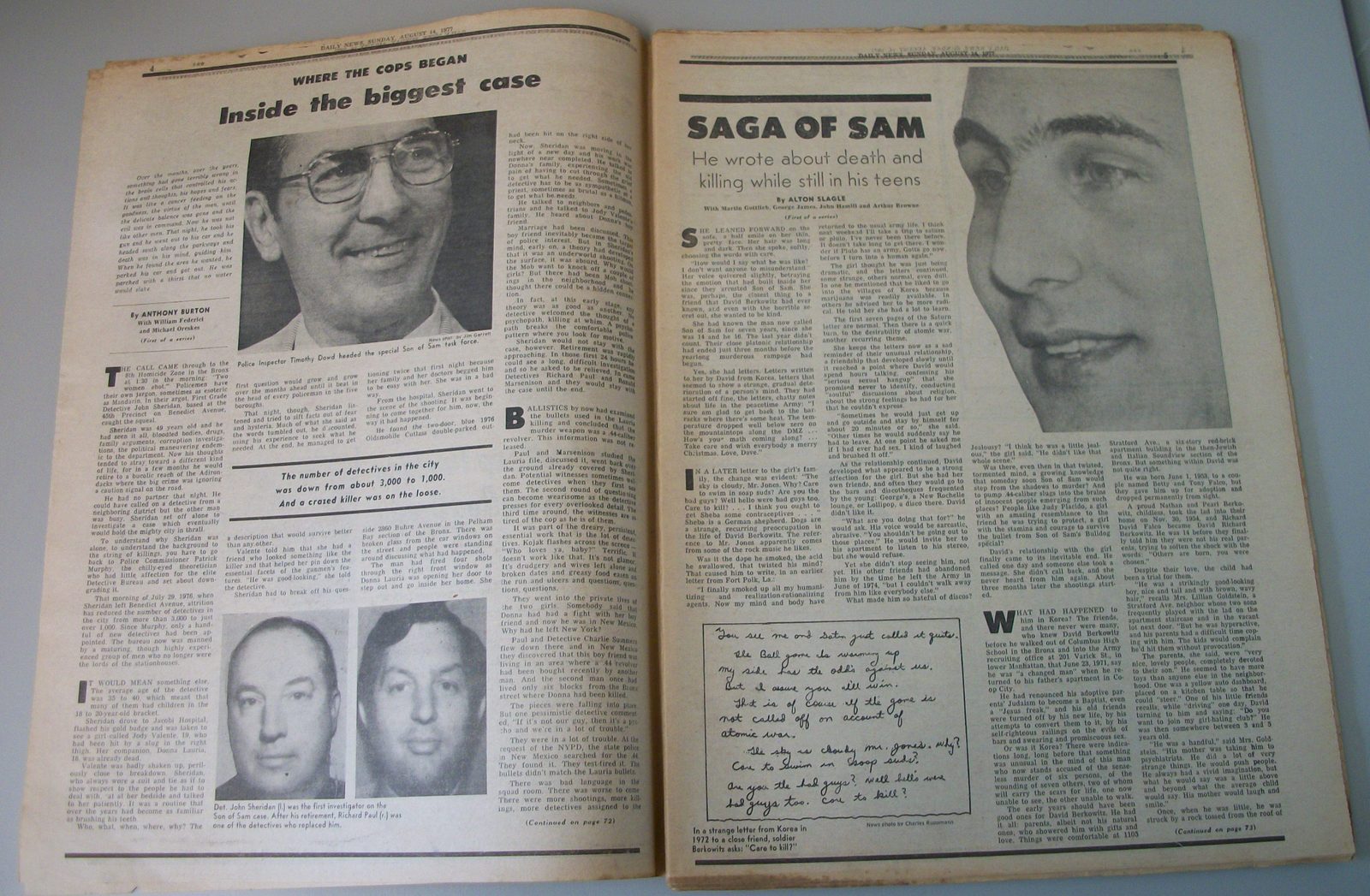 New York Daily News 14 August 1977 Son of Sam David Berkowitz Ali vs. Shavers Ad - Image 5