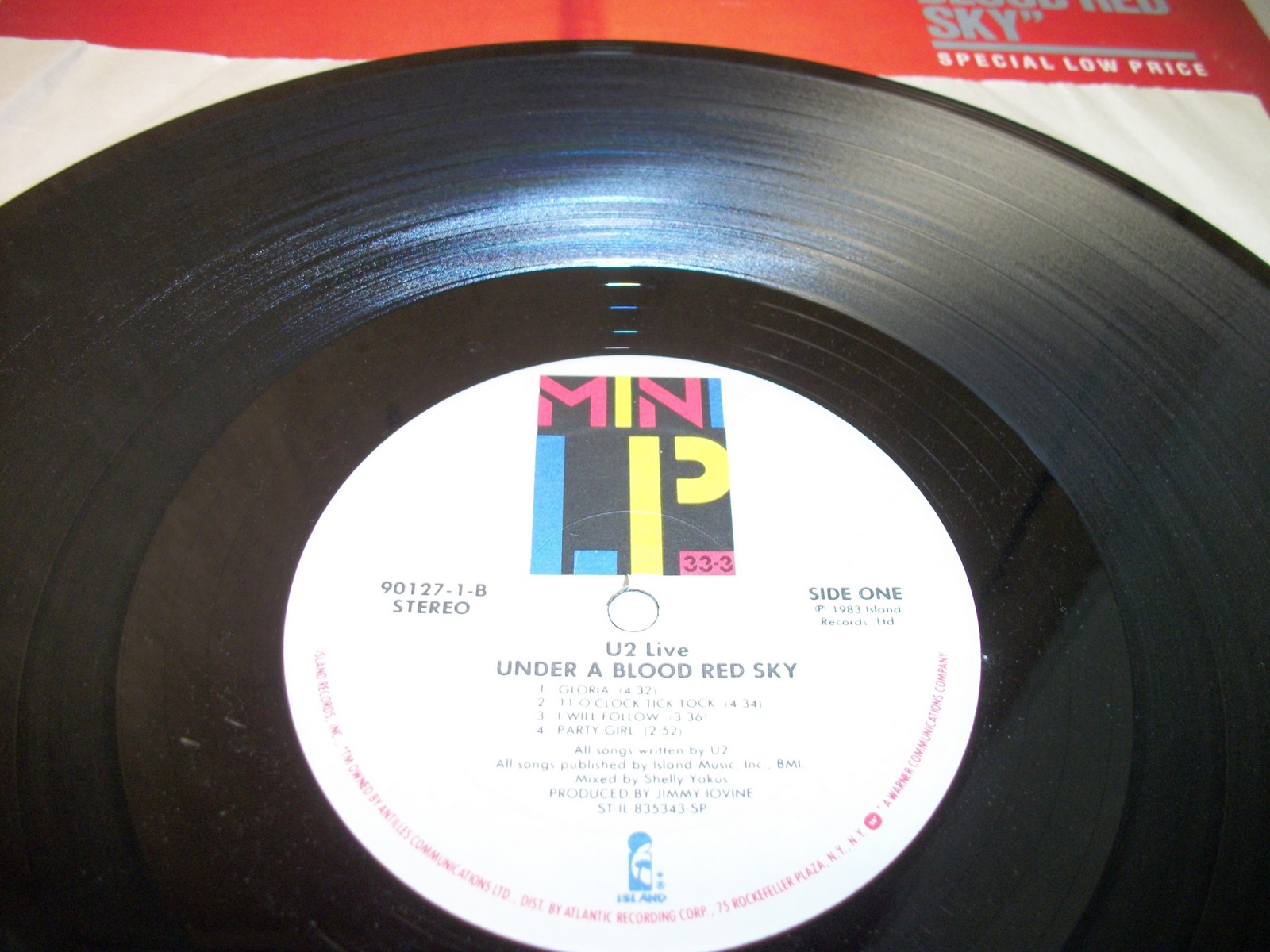 U2 Under A Blood Red Sky Live Mini LP Vinyl Record Rock Music 12" 33RPM 1983 - Image 7