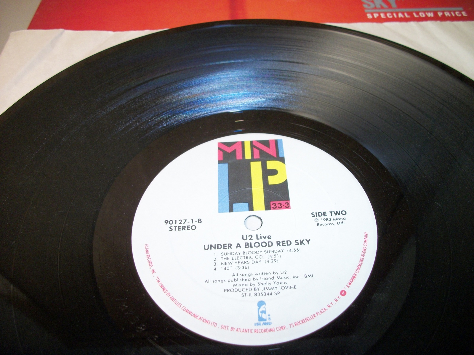 U2 Under A Blood Red Sky Live Mini LP Vinyl Record Rock Music 12" 33RPM 1983 - Image 9