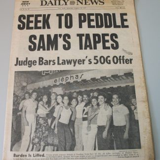 New York Daily News 13 August 1977 Son of Sam David Berkowitz Space Shuttle Test