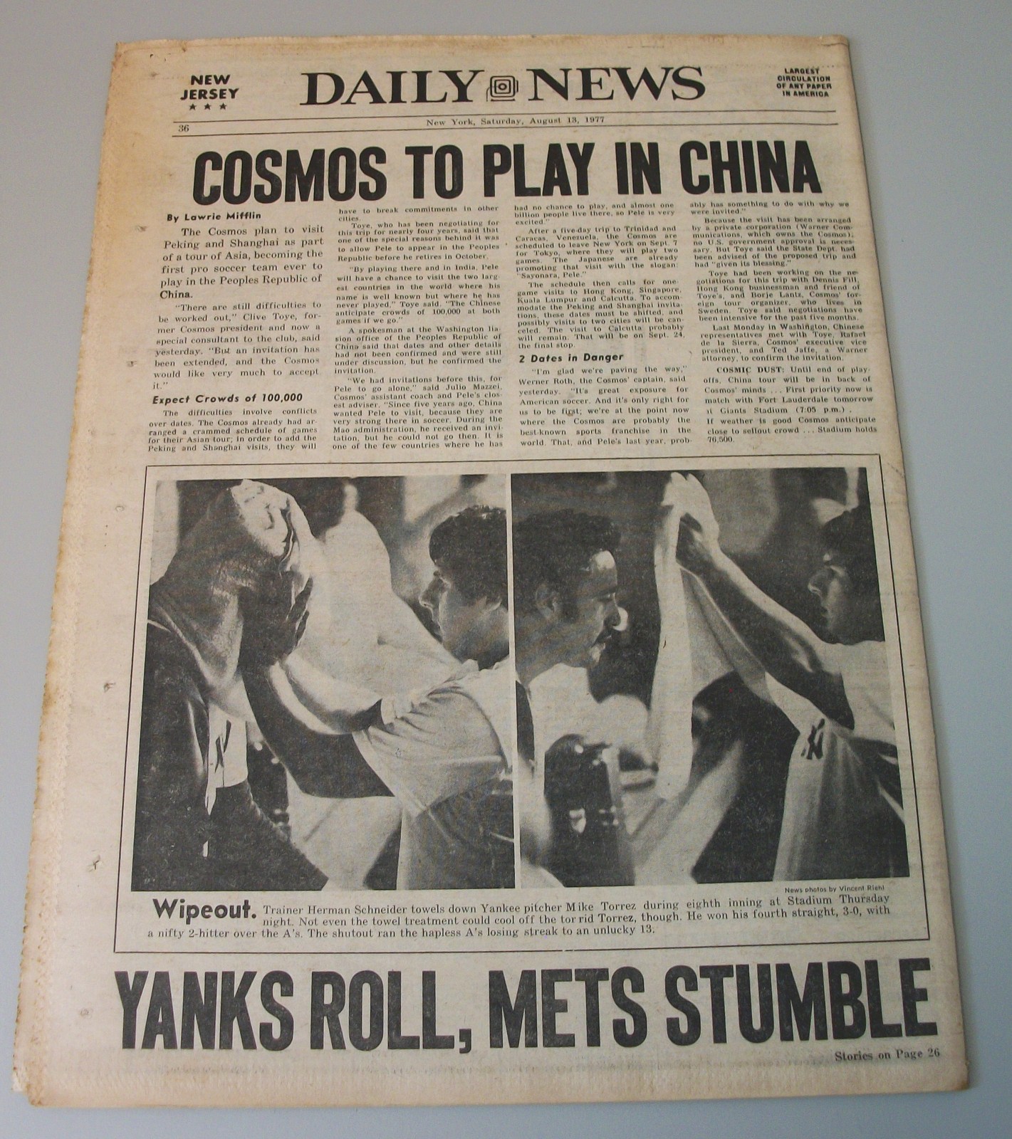 New York Daily News 13 August 1977 Son of Sam David Berkowitz Space Shuttle Test - Image 2