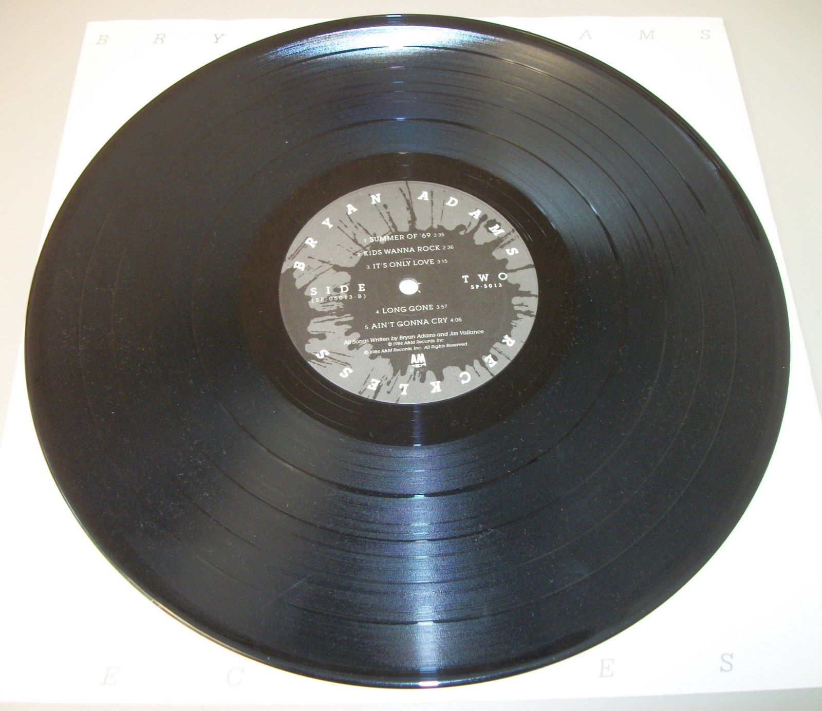 Bryan Adams Reckless Rock Music 33 1/3 RPM Vinyl 12" Record A&M SP 5013 1984 - Image 9