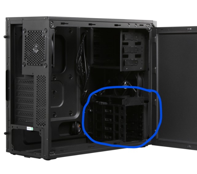 3.5" / 2.5" SSD HDD Disk Drive Drive Bay Cage Holder for Corsair Carbide 200R - Image 8