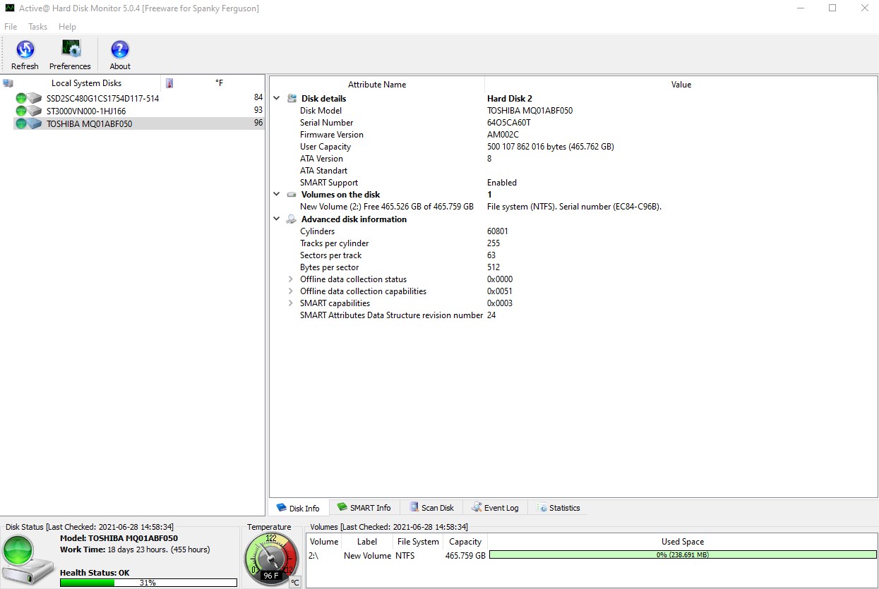 PARTS / REPAIR - Toshiba 500GB Laptop 7mm Thin 2.5" SATA Hard Disk Drive MQ01ACF050 2014 - Image 5