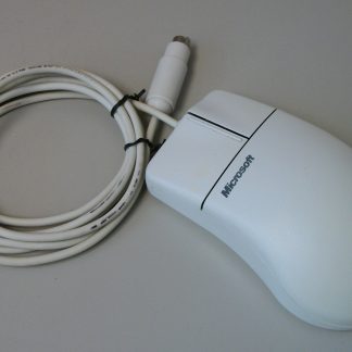 Microsoft Mouse Port Compatible PS2 PS/2 2 Button White Ball Type Roller Mouse