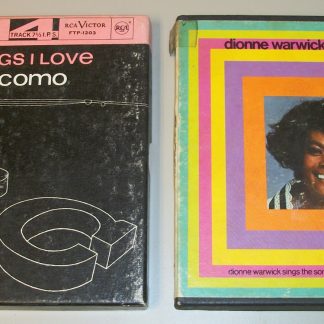 2 4-Track Music Tapes Perry Como Songs I Love Dionne Warwick Go With Love 1963