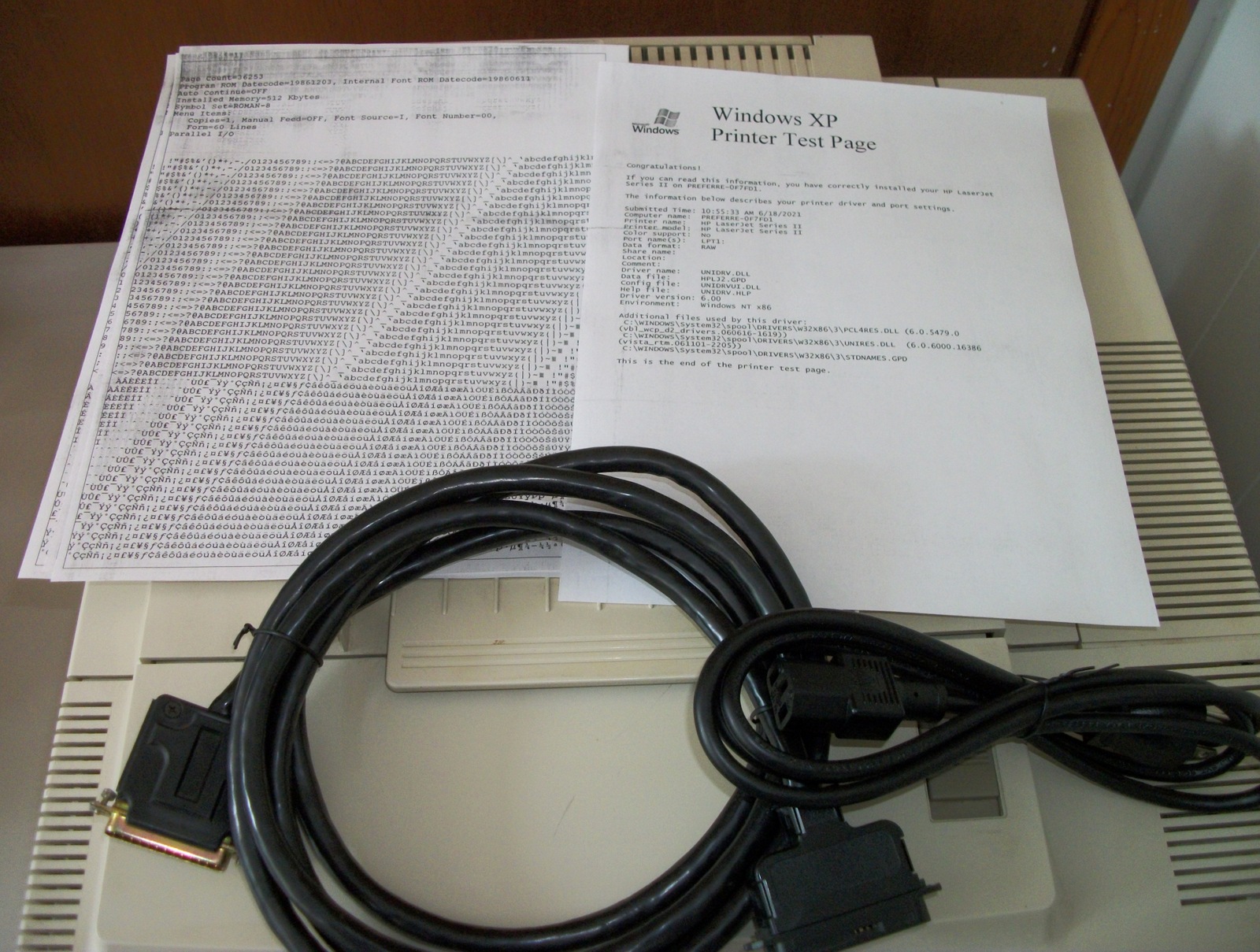 HP Hewlett Packard LaserJet Series II 2 Parallel Port B/W Printer Canon SX Based - Image 2