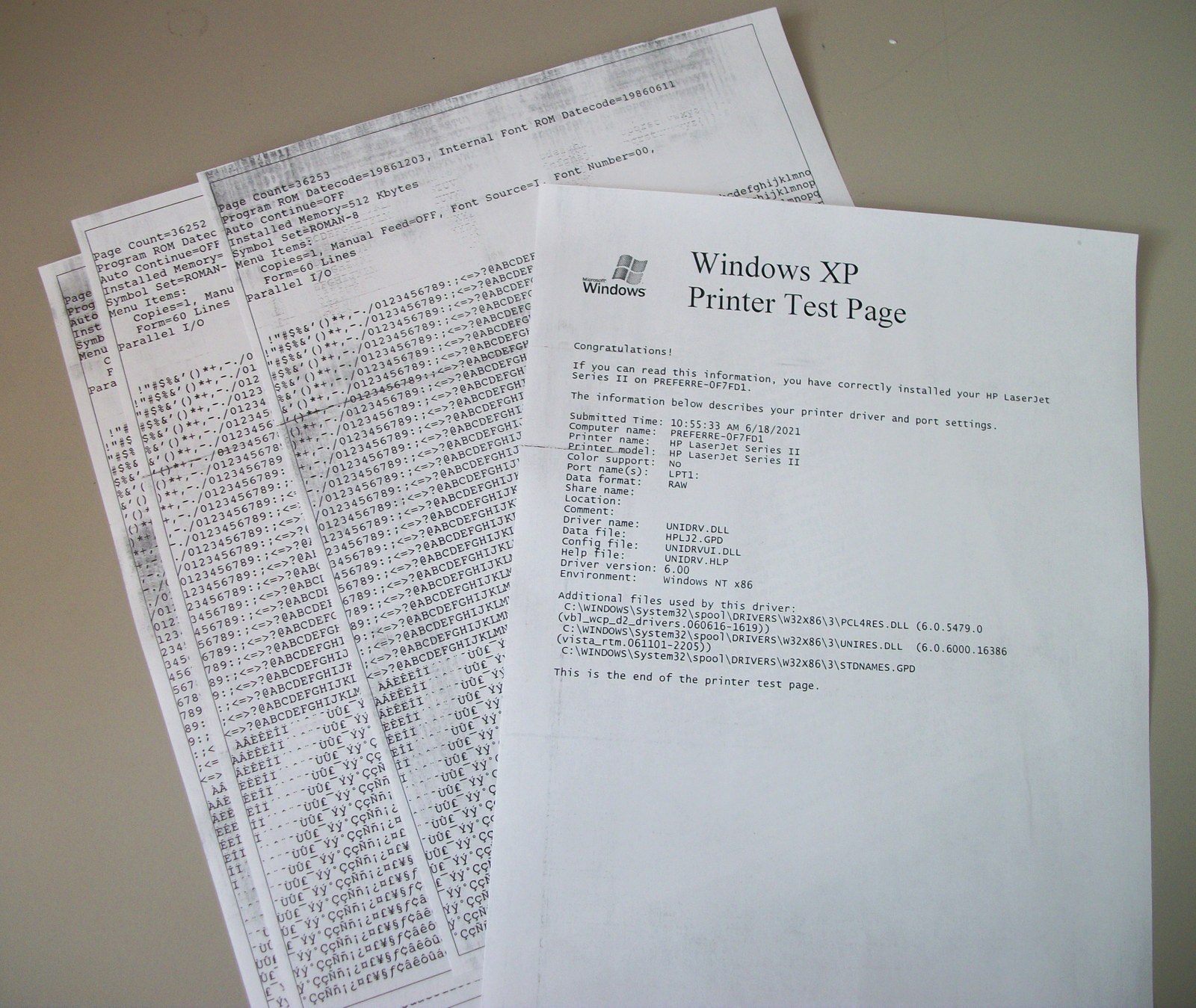 HP Hewlett Packard LaserJet Series II 2 Parallel Port B/W Printer Canon SX Based - Image 11