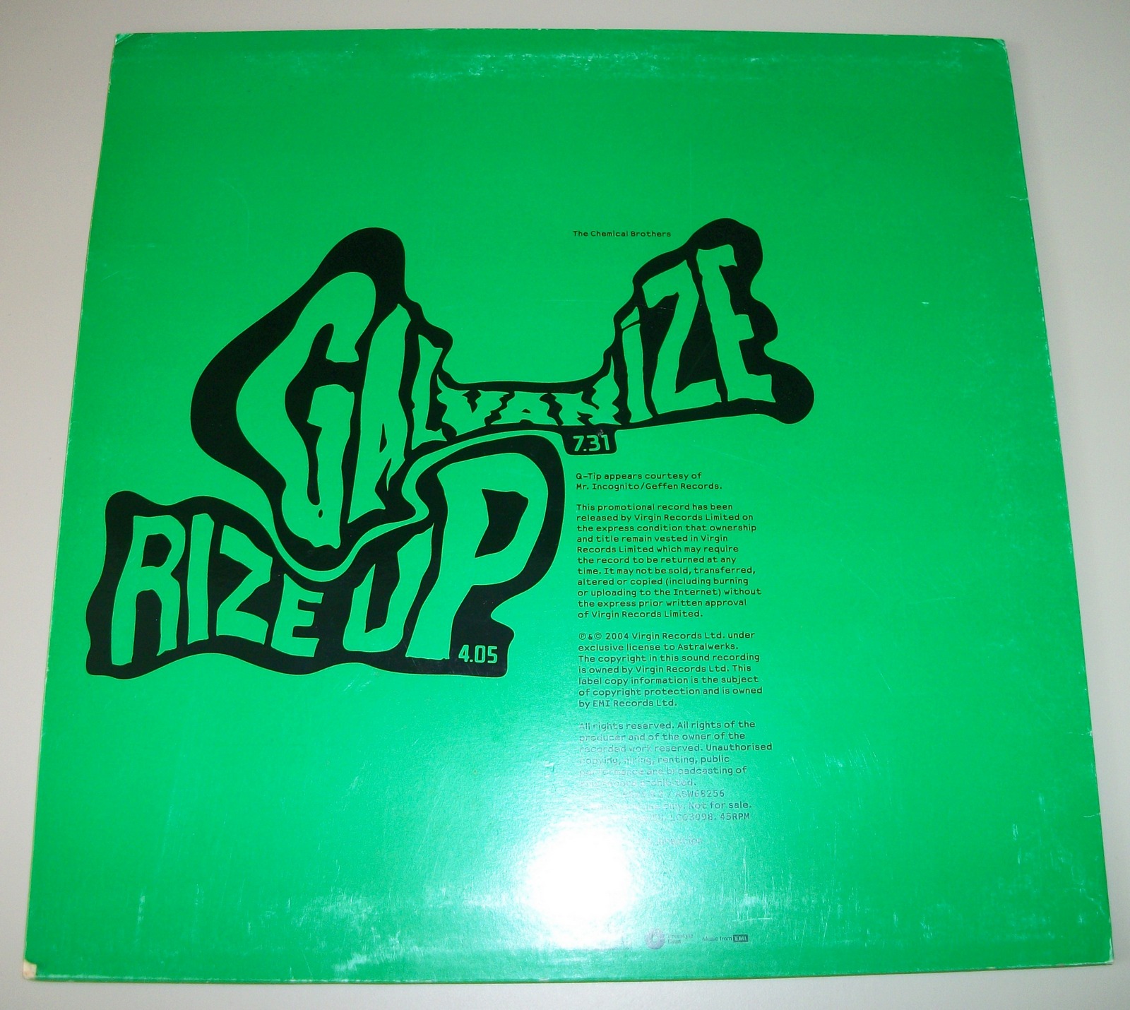 Chemical Brothers Galvanize Single Music 45 RPM Vinyl 12" Promo Record 2004 - Image 3