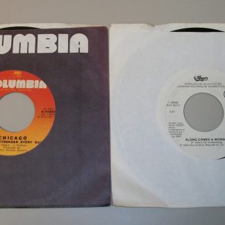 Lot of 2 Chicago Along Comes Feelin' Stronger 45 RPM Vinyl 7" Records 1973 1984