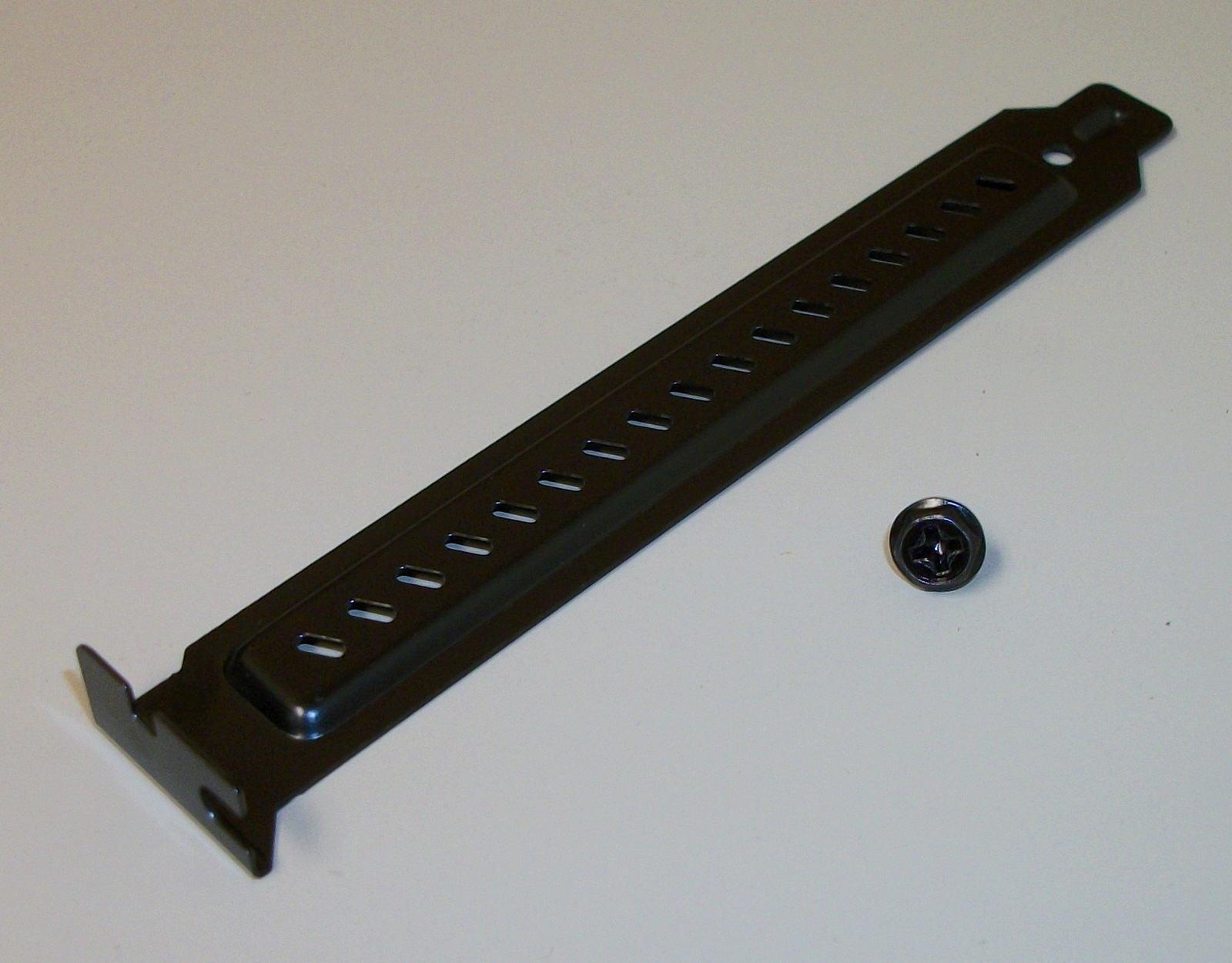 Black Steel Vented PCIe Slot Cover Bracket for Corsair SPEC-DELTA RGB PC Case w/ Screw - Image 2