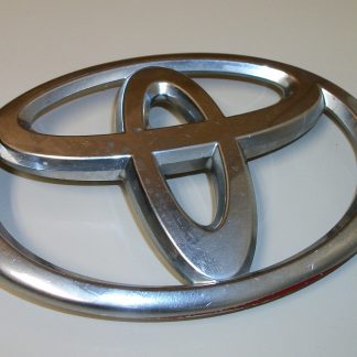 Used Toyota Plastic Chrome Emblem Logo Trim 75311-02180 About 5.5" x 4" No Clips
