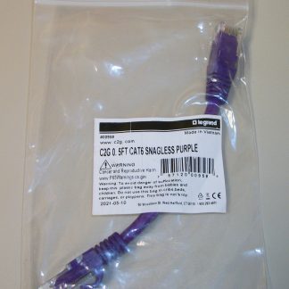 New C2G Legrand Snagless 0.5ft Cat 6 Purple Network Patch Cable Cord #00958 2021