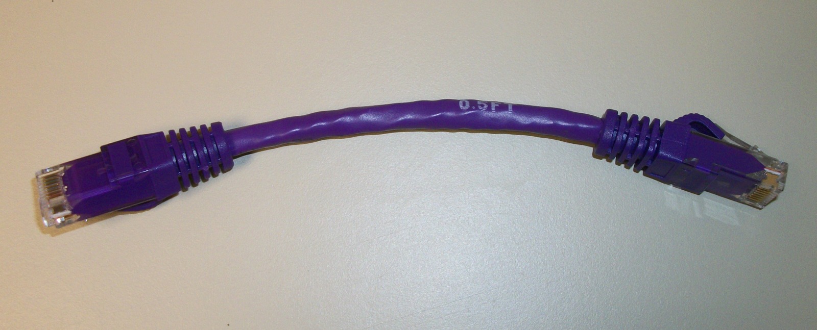 New C2G Legrand Snagless 0.5ft Cat 6 Purple Network Patch Cable Cord #00958 2021 - Image 2