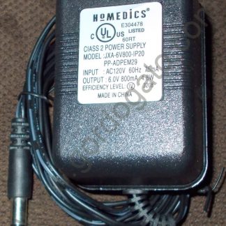 HoMedics AC Adapter Power Supply PP-ADPEM29 - 6V, 800mA, 4.8W