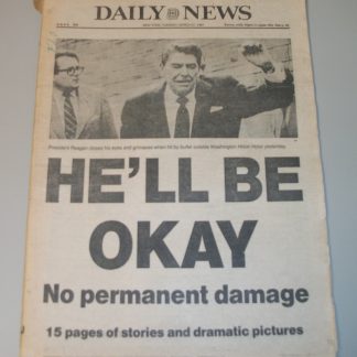 New York Daily News 31 March 1981 President Reagan Shot Indiana Wins NCAA Champ