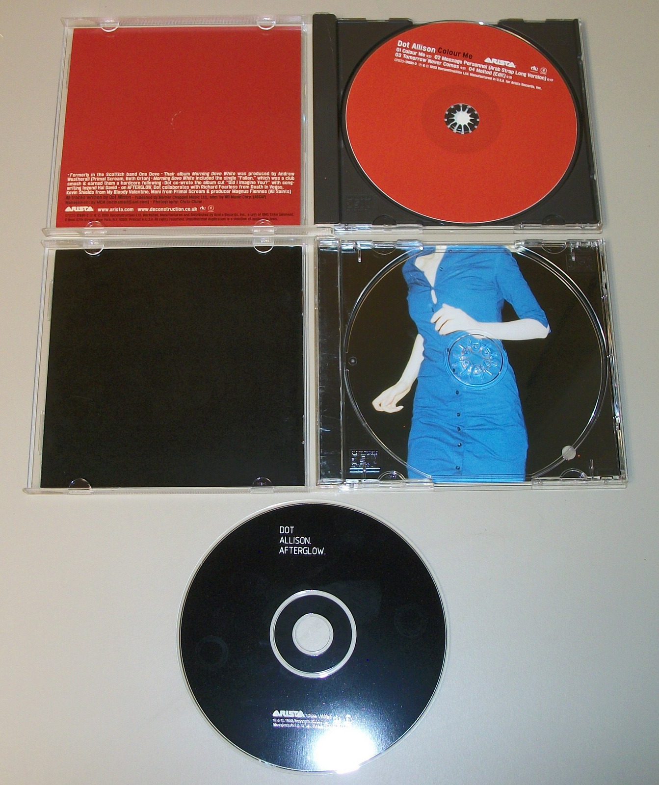 Lot of 2 Dot Allison CDs: Colour Me & Afterglow Pop Rock Made in USA Arista 1999 - Image 4