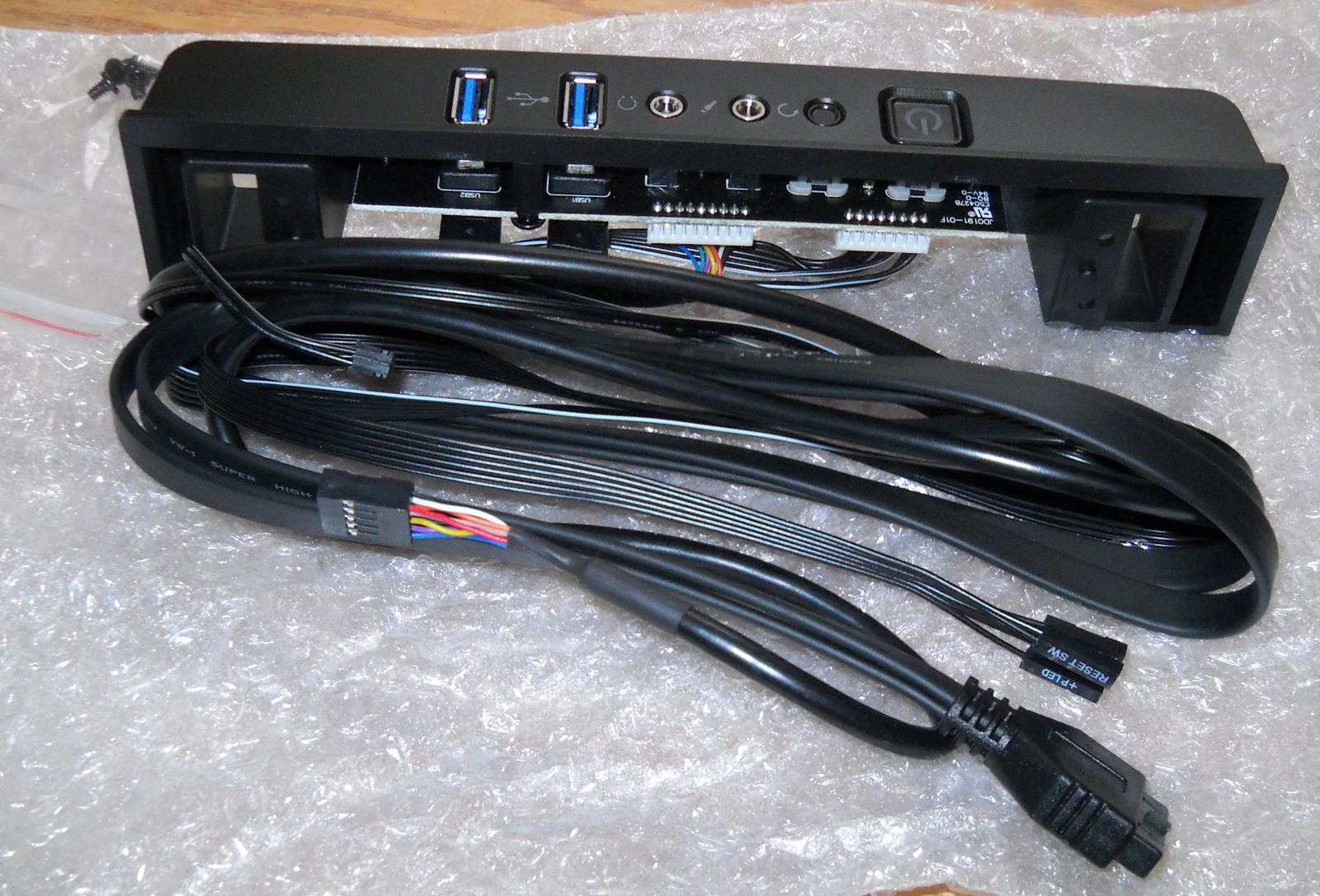 New Black Front I/O IO Panel USB Audio Power Reset Switch 4 Corsair Carbide 275R - Image 3