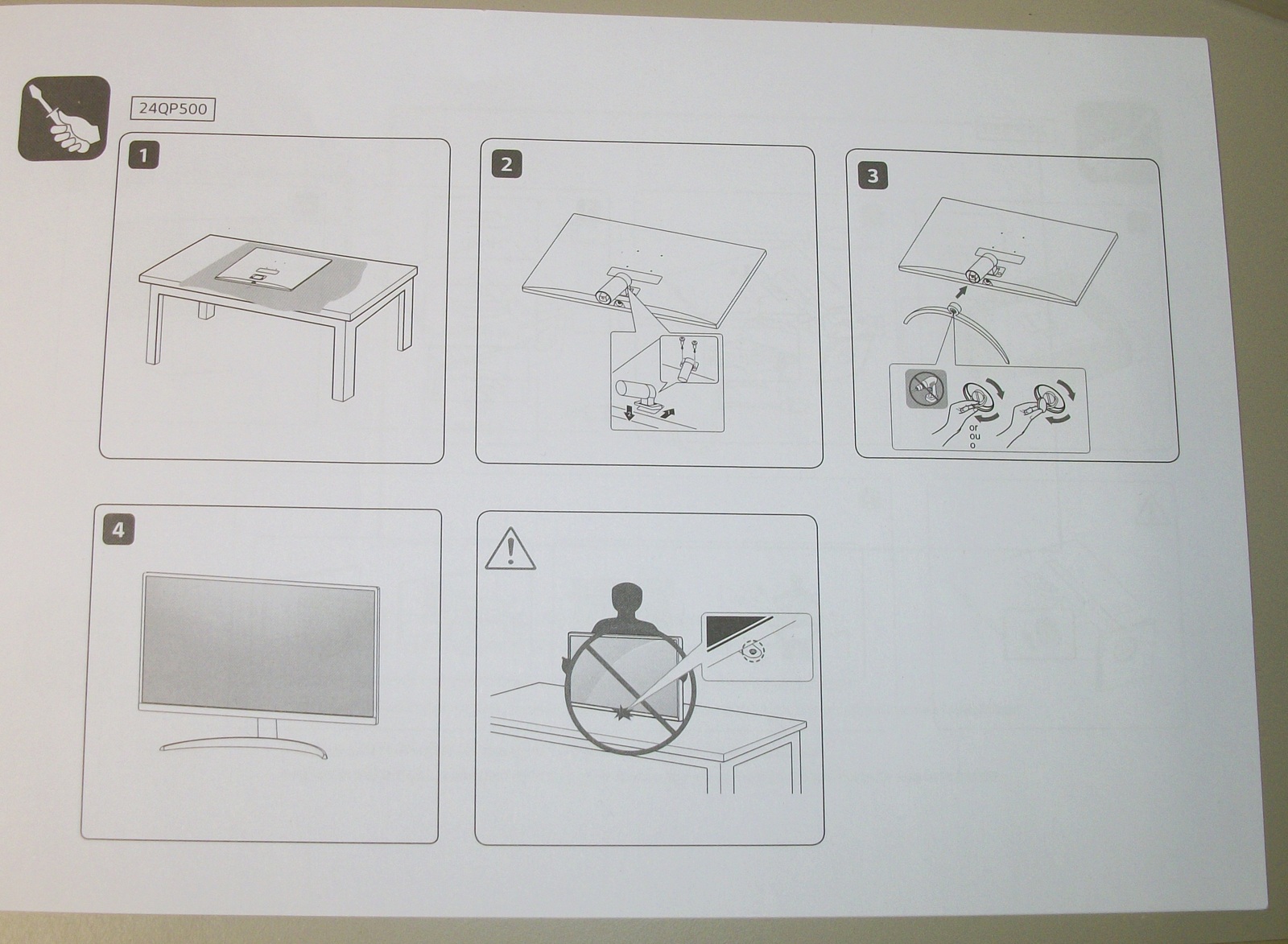 LG 24QP500-B 24" 2K Monitor Screen Display Stand Base w/ Screws New, 2021 - Image 7