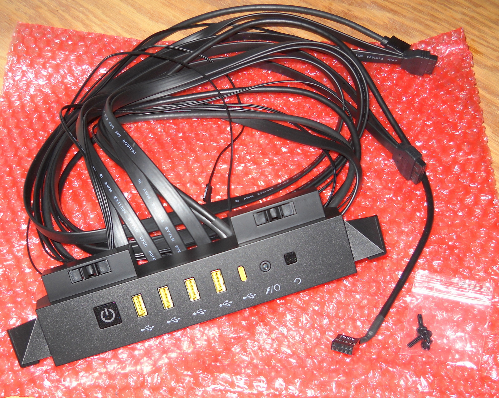 New Black I/O IO Panel USB Audio Power Reset for Corsair iCue 7000X D Airflow