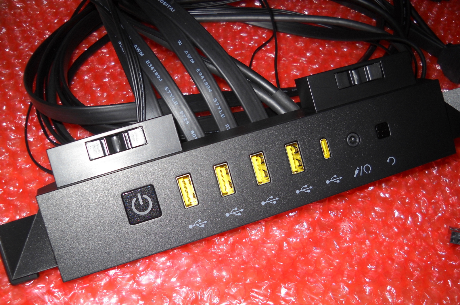 New Black I/O IO Panel USB Audio Power Reset for Corsair iCue 7000X D Airflow - Image 2