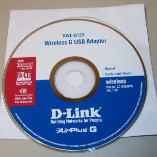 D-Link Dlink DWL-G122 USB Wireless CD-ROM Driver Disc Windows 98 2000 XP 2005