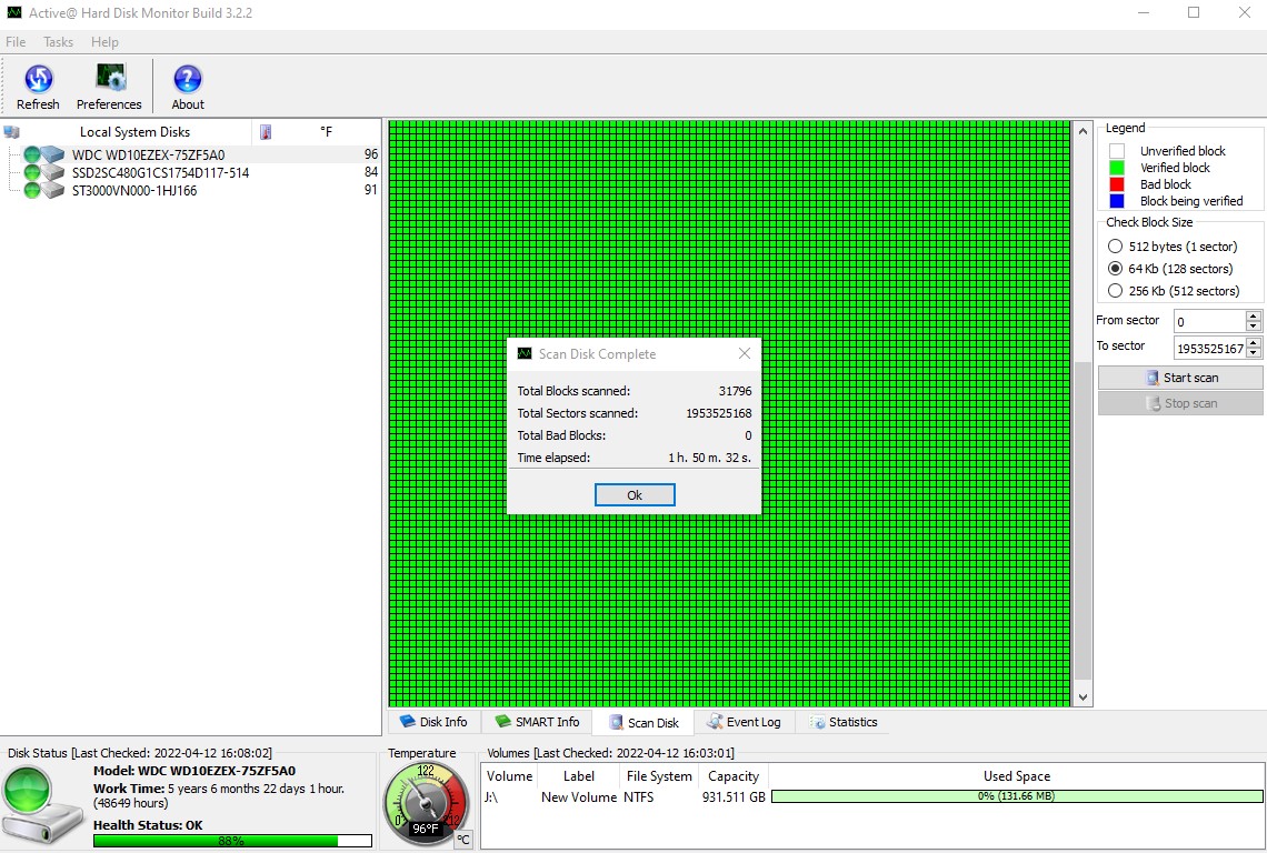 Western Digital WD10EZEX-75ZF5A0 1000GB 1TB 3.5" Desktop Hard Disk Drive WD Blue - Image 3